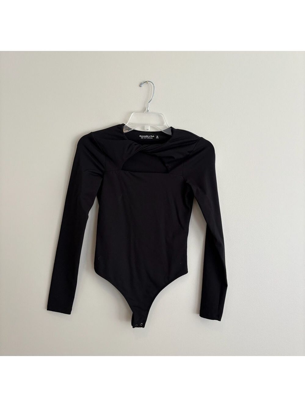 Abercrombie & Fitch Soft A&F Collection Black Long Sleeve Bodysuit Size XS